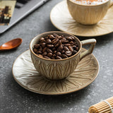 Triangular Coffee Cup Saucer Set Unique Vintage Home Coffee Cup Saucer Pour Over Coffee Drinking Utensils Household Goods