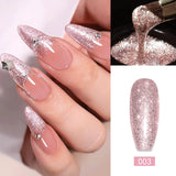10ml Pink Glitter Gel Nail Polish Semi Permanent Soak Off UV LED Nail Gel Shinning Varnish Nail Art DIY