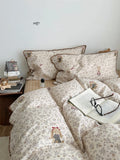 Pure Cotton Double Layered Lace Four Piece Bedding Set Cute South France Secret Garden Cartoon Design Bed eet Cover Duvet C...