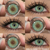 Colored Contact Lenses for Eyes 1pair Gray Pupils Lens Blue Eye Lenses Brown Lens Yearly Green Contacts Cosmetic Lenses