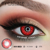 1pair Halloween Colored Contact Lenses Cosplay White Crazy Contact Lenses Anime Red Eye Lenses Blue Makeup Contact Lens