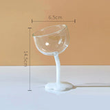 Vintage Glass Cups Home Christmas Party Drinkware Cute Flower with Tilted Head Goblet Romantic Champagne Glass Kitchenware Gifts