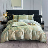 Luxury Satin Jacquard Duvet Cover Set Nordic Double Bed Quilt Cover Bedding Set Adlut Pillowcases Sheet Queen King Home Textiles