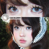 14.2-14.5mm Half Yearly Natural Glossy Contacts 2pcs Free Shipping Shiny Glass Lenses With Power for Cosplay