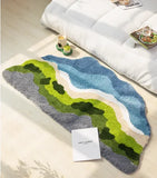 Irregular Shapes Rugs for Bedroom Fluffy Soft Bedside Floor Mat Home Thick Plush Rug Modern Style Living Room Decoration Carpet