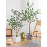 60-190cm Artificial Eucalyptus trees Branches Banyan Leaves Fake Plant Plastic leave Landscape faux plant For Home Garden Decor