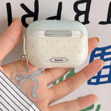 Color Blocked Headphone Case For AirPods pro 2 With Bowknot Pendant for Airpods 2 3 4 Pro 3nd Wireless Earphone Protection Funda