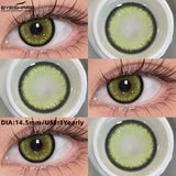 1 Pair Fashion Colored Contact Lenses Popular Natural Gray Brown Beauty Pupils Black Eyes Lens Yearly Blue Eyes Contact