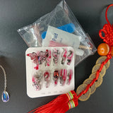 10Pcs High Quality Handmade Press on Nails Earth Demon Spider Dark Super Flash Exaggerated Spider Spicy Girl Personality Gothic