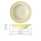6.2 Inch Ceramic Plate Round Korean Style Ins Household Food Container Fruit Salad Dessert Breakfast Plates Kitchen Dishes Gifts