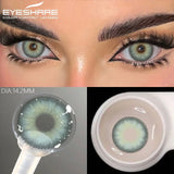 2Pcs Color Contact Lenses for Eye Natural Blue Contact Lenses Brown Pupils Beauty Gray Lenses Yearly Green Eye Contacts