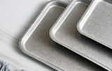 Square Stainless Steel Plate Retro Food Trays Dessert Steak Breakfast Trays Dinner Plates Kitchenware Hotel Supply