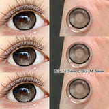 2pcs/Pair Highland Brown Colored Contact Lenses 14.5mm Eye Color Lenses Large Diameter Student of the Year Natural
