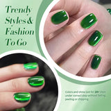 10ml Imperial Green Cat Magnetic Gel Nail Polish Spring Summer Sparkling Glass Bead Soak Off Christmas Decoration