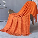 Herringbone Faux Cashmere Throw Blanket Lightweight Fuzzy Soft Cozy with Chevron Fringe Travel-Friendly Farmhouse Christmas Gift