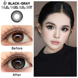 1 Pair(2pcs) Mixed Blood Fairy Long Lasting Fashion Gray Contact Lenses For Party Makeup Mixed Blood Exotic Gray