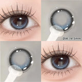 Silicone Hydrogel Fixed Highlight Lenses Light Gray Colored Contact Lenses With Prescription For Women