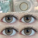 2Pcs Korea Colored Contact Lenses Diameter 14.5mm Prescription Myopia Degree-0.00to-8.00Makeup Soft Lens Eye Beauty Pupil