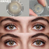 Gray Color Contact Lens 1 Pair Yearly Coloured Contact Lenses Brown Lenses for Party Cute Eyes Contacts Daily Eye Makeup