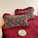 French Winter Thickened Milk Fleece 4pcs Bedding Sets Flower Warm Quilt Cover Bedspread for Women Bedroom