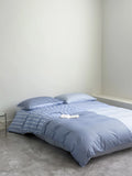 Modern Copenhagen Stripe Bedding Set Pure Cotton Gown Satin Six-Piece Quartet Full Cotton Quilt Cover Bed eet