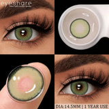 New Natural Color Contact Lenses 2pcs Colorful Makeup Eyes Contact Lens Blue Beauty Pupils Yearly Cosmetic Gray Lenses