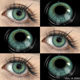 1 Pair Green Contact Lenses for Eyes Beauty Pupils Lenses Eye 14.2mm Yearly Use Fashion Blue Colored Contacts Lenses Green