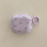 Korea lovely candy color bow gloss silicone earphone case for airpods pro 2 for airpods 1 2 3 4 protection cover with keychain