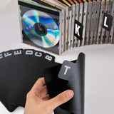 26 Pcs A-Z Lettered CD/DVD/Record Dividers Bookshelf Label Identification Card Index Cards for Music Albums Equipment Organizer