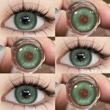 Brown Colored Contact Lenses for Eyes, Natural Eye Cosmetic, Soft Eye Lenses, Beauty, Yearly Use, 1Pair