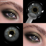 14.2mm Cleopatra Green Colored Contact Lenses Half Yearly Disposable Blue Brown Natural Soft Lens for Daily Eye Makeup