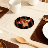 Lovely Forest Mushroom Print Dining Mat Non-Slip Water Absorbent Pot Cushion Cute Style Coffee Mug Pad Table Surface Protection