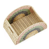 Rainbow Book Storage Basket Desktop Sundries Organizer Creative Stationery Storage Basket for Home Office Use Household Goods