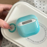 Simple Style Sky Blue Gradient Earphone Case  For Apple AirPods Pro 2 Soft Protection Cover For AirPods 1 2 3 4 Headphone Shell