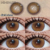 Big Diameter Natural Style Colored Contacts 2pcs Multi-Tone Y2K Lenses for Wedding Party Gift 0.00D No Power
