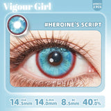 2pcs Half-Yearly Colored Contacts Big Diameter High Moisture Soft Lenses for Women Cosplay Halloween