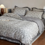 Japanese ditsy floral Cotton Bedding Sets Duvet Cover Sheet Pillowcase 4pc Underwear Bed Linens
