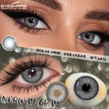 2Pcs Natural Color Contact Lenses Brown Contacts Gray Beautiful Pupils Blue Eye Lenses Yearly Green Beauty Makeup Lens