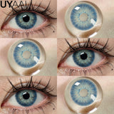 Natural Blue Colored Contact Lenses Blue Contact Lenses Capri Series Cosmetic Lens New Style 2Pcs