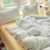 Oxygen Double Layered Four-Piece Bedding Set Fresh Floral Duvet Cover Bed Sheet Bed Canopy Student Dormitory 3-Piece Set