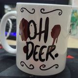 Alastors Ceramic Mug oh deer Hazbined Coffee Water Cup Anime Cartoon Originals Cups Hotels Creative Kawaii Fans Birthday Gift