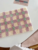 Long Tufted Grids Living Room Carpet Bathmat Bedside Rug Soft Bedroom Cloakroom Bathroom Mat Floor Pad Aesthetic Home Decor