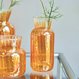 Gold Vase Decorative Vase Glass Tabletop Vase Bottles Clear Glass Vases for Centerpieces Home Decor Votive Holder