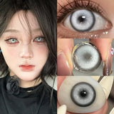 1Pair Hot Sales Color Contact Lenses for Cosplay Myopia Anime Grey Lens Cosmetics Beauty Pupil Contacts Fast Shipping