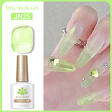Transparen Gel Nail Polish Pink Jelly Nude Semi Transparent French Nail Camouflage UV Gel Varnish Soak Off Nail Art