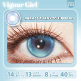 2pcs Half-Yearly Colored Contacts Big Diameter High Moisture Soft Lenses for Women Cosplay Halloween