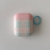 Case for AirPods 4 Suitable Girls Silicone Earphone Coque Fashion Pink Plaid Pattern Hard House Pendant for AirPods 1 2 3 Pro 2