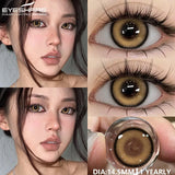 Myopia Lenses 1pair Color Contact Lenses for Eyes Brown Prescription Lens Cosmetic Black Lense Yearly Gray Contact Lens