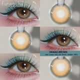 Blue Lenses with Prescription Myopia Colored Contact Lenses for Eye Cosmetic Eye Contacts Lens with Degree Yearly Pupil