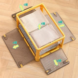 Foldable Stackable Storage Box Large Capacity with Wheels Home Closet Organizer for Books Toys Snacks Sundries Storage Supplies